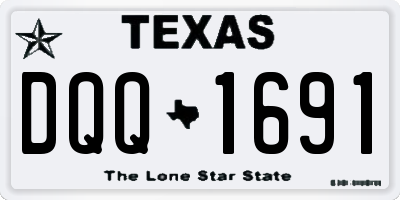 TX license plate DQQ1691
