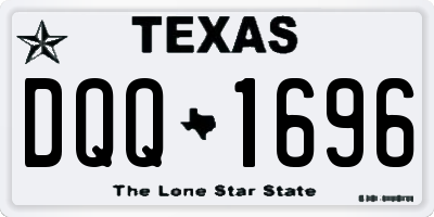 TX license plate DQQ1696