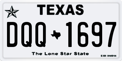 TX license plate DQQ1697