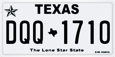 TX license plate DQQ1710