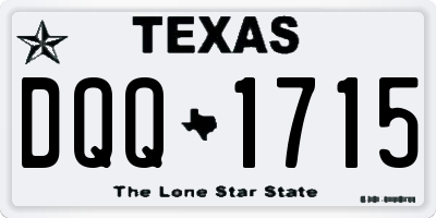 TX license plate DQQ1715