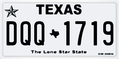 TX license plate DQQ1719