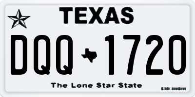 TX license plate DQQ1720