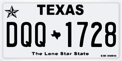 TX license plate DQQ1728