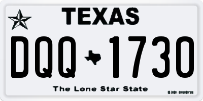 TX license plate DQQ1730