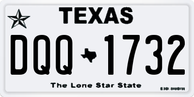 TX license plate DQQ1732