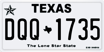 TX license plate DQQ1735