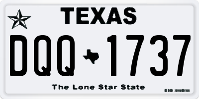 TX license plate DQQ1737