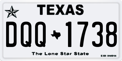 TX license plate DQQ1738