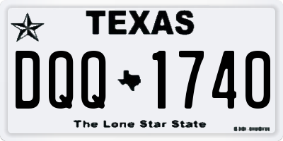 TX license plate DQQ1740
