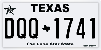 TX license plate DQQ1741