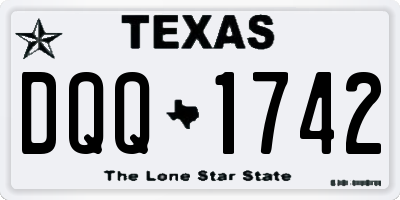 TX license plate DQQ1742