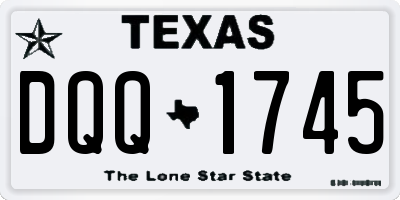 TX license plate DQQ1745