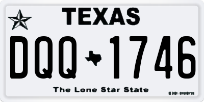 TX license plate DQQ1746