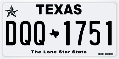 TX license plate DQQ1751
