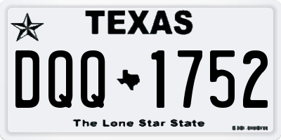 TX license plate DQQ1752
