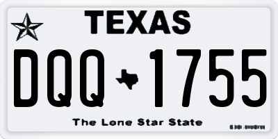 TX license plate DQQ1755