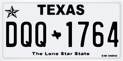 TX license plate DQQ1764