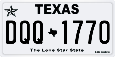 TX license plate DQQ1770
