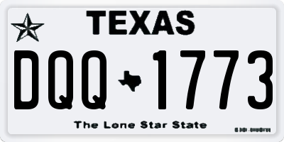 TX license plate DQQ1773