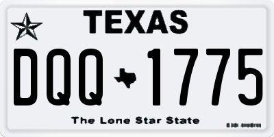TX license plate DQQ1775