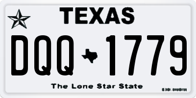 TX license plate DQQ1779