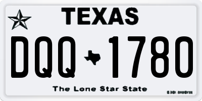 TX license plate DQQ1780