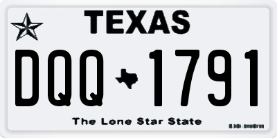 TX license plate DQQ1791
