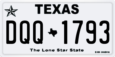TX license plate DQQ1793