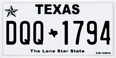 TX license plate DQQ1794