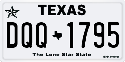 TX license plate DQQ1795