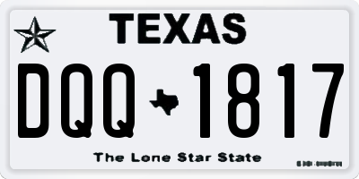 TX license plate DQQ1817