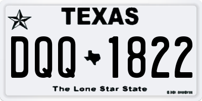 TX license plate DQQ1822