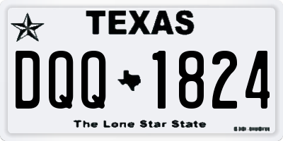 TX license plate DQQ1824