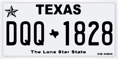 TX license plate DQQ1828