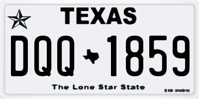 TX license plate DQQ1859