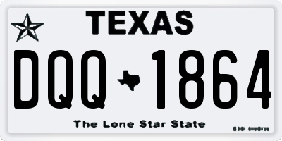 TX license plate DQQ1864