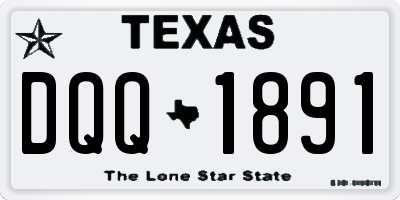 TX license plate DQQ1891