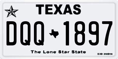 TX license plate DQQ1897