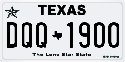 TX license plate DQQ1900