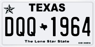 TX license plate DQQ1964