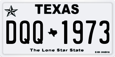 TX license plate DQQ1973