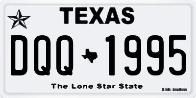 TX license plate DQQ1995