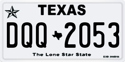 TX license plate DQQ2053
