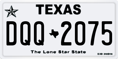 TX license plate DQQ2075