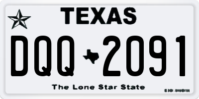 TX license plate DQQ2091