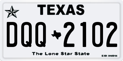 TX license plate DQQ2102