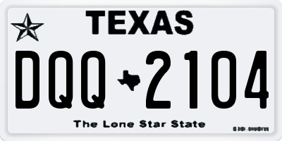 TX license plate DQQ2104