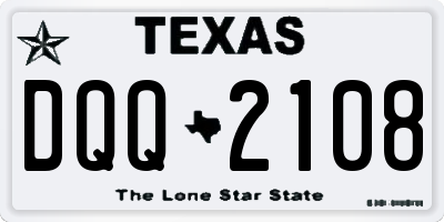 TX license plate DQQ2108