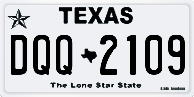 TX license plate DQQ2109